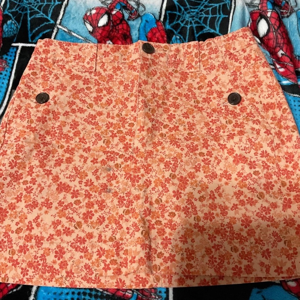 Floral Button Skirt